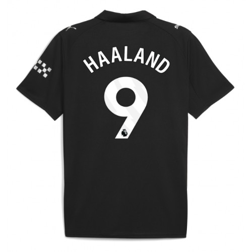 Maglia Calcio Manchester City Erling Haaland #9 Seconda Divisa 2025-26 Manica Corta